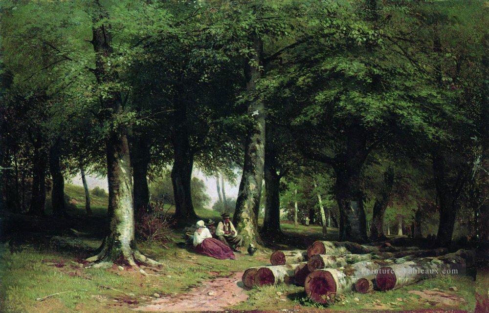 dans le bosquet en 1869 paysage classique Ivan Ivanovitch Peintures à l'huile